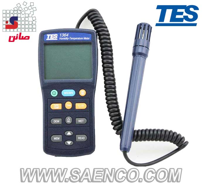 دماسنج و رطوبت سنج پرتابل با پراب جداگانه مدل TES-1364