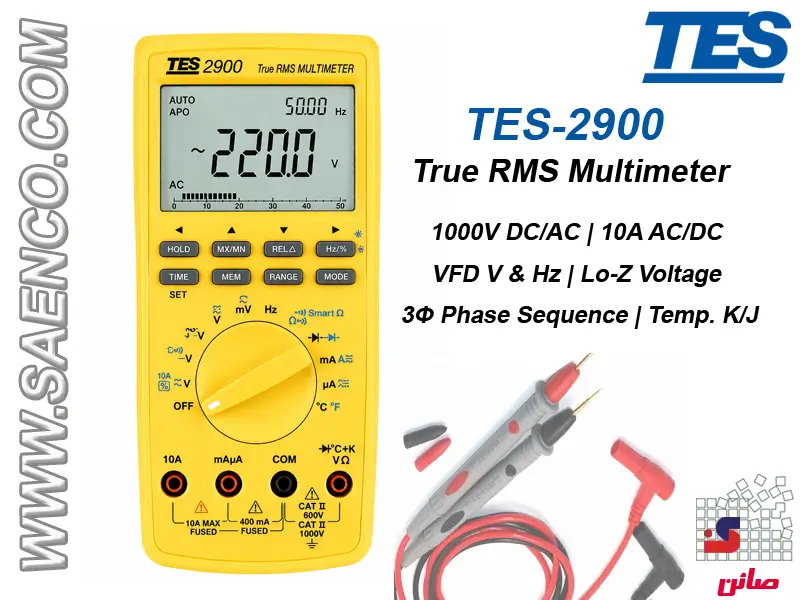 آوومتر دقیق دیجیتال TES-2900