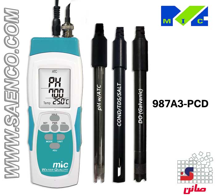 اکسیژن سنج و اسید سنج و ای سی متر پرتابل MIC-987A3-PCD 